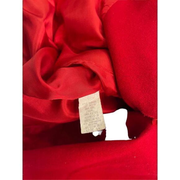 Vintage Summit Hill Women’s Red Double Breasted Wool Blazer Jacket Size 14 - Picture 6 of 7